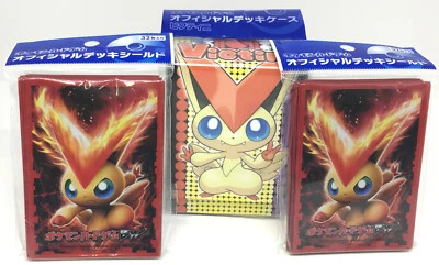 Pokemon VICTINI BW Box Card Sleeves (64pcs) Set Shield Hüllen Deck Case Japanese - Bild 1 von 4