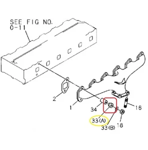 GENUINE ISUZU 1-14149120-0 Exhaust Manifold Washer - Inline 6 Diesel - Foto 1 di 3