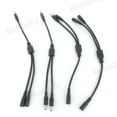 18awg 7A 2 way DC 1 male female to 2 male female Splitter Power Cable 5.5x2.1mm - Image 1 of 4