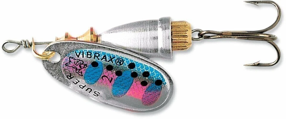 Blue Fox Vibrax Mid Depth 3/16 Oz Rainbow Trout Size 2 Inline Spinner Lure