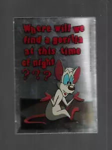 Animaniacs Topps 1995 Foil Sticker Card 7 Pinky of Pinky and The Brain - Bild 1 von 2