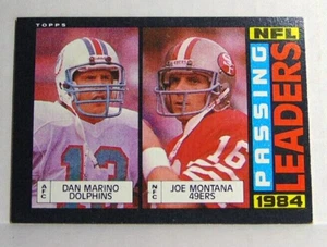 Joe Montana San Francisco 49ers / Dan Marino Miami Dolphins 1985 Topps Nmt/Mt - Picture 1 of 2