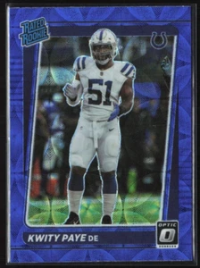 Kwity Paye 2021 Panini Donruss Optic #248 Blue Scope Indianapolis Colts RC - Picture 1 of 2