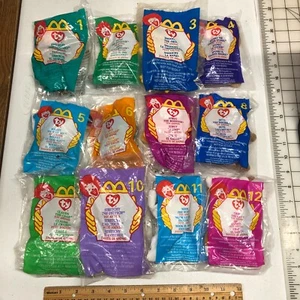 Juego completo de 12 piezas de McDonald's Happy Meal Beanie Babies 1999 nuevo en paquete sellado - Imagen 1 de 10