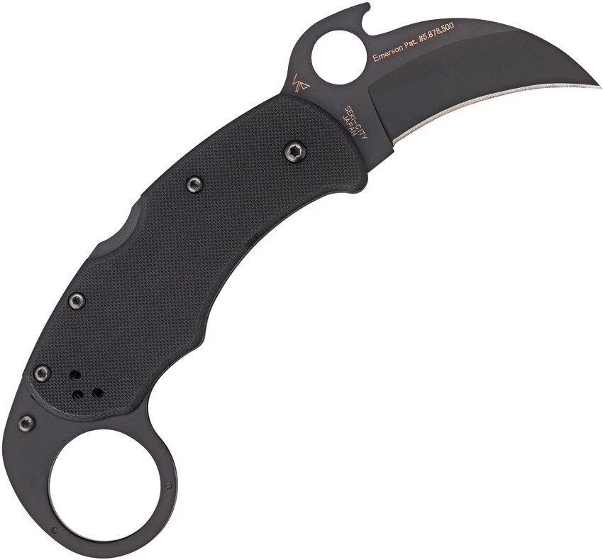 Spyderco Karahawk Lockback Black Handle Karambit Folding Blade Knife 170GBBKP - Image 1 of 1