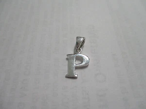 Sterling Silver Pendant alphabet P pendant solid 925 silver Letter P - Picture 1 of 1