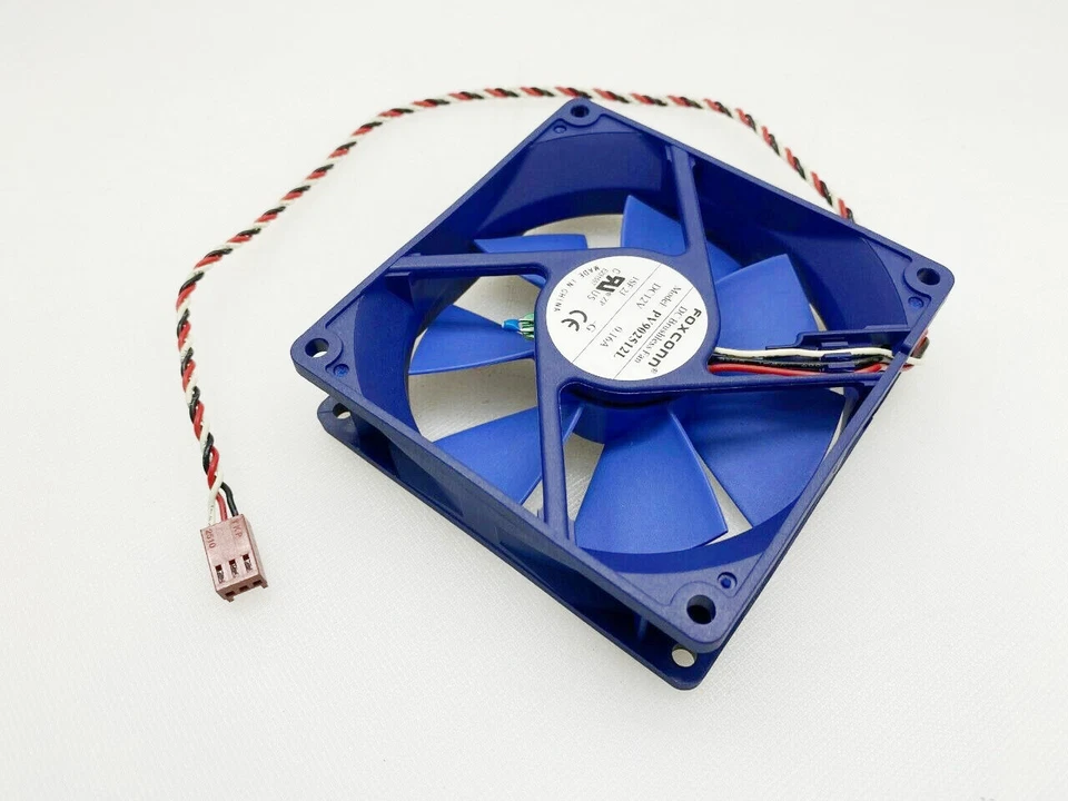 HP Blue 92MM Case Fan 3-Pin Plug PV902512L (Built-in Thermal Sensor Super Quiet) - Image 1 of 1