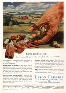 1955 Union Carbide: Farm Fresh To You Vintage Print Ad - Bild 1 von 1