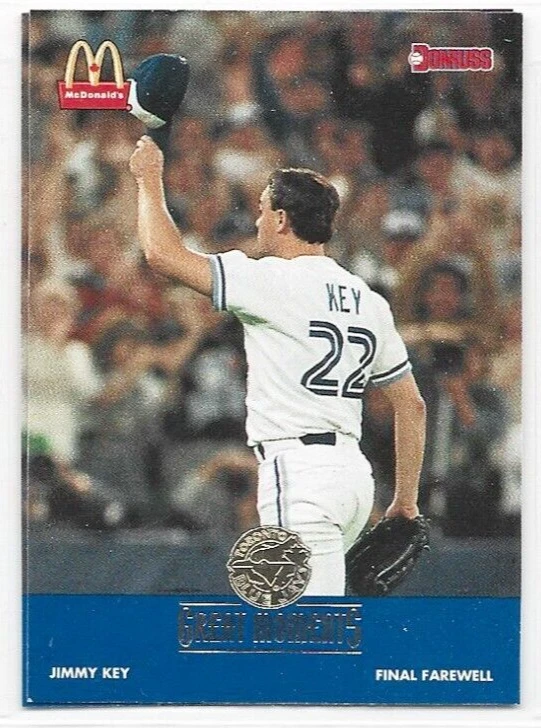 Jimmy Key 1993 Donruss McDonald's Toronto Blue Jays Great Moments #20 - Image 1 of 1