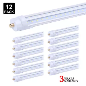 12 Pack 65W T8 8FT FA8 Single Pin Led Tube Light Bulbs 8' Led Shop Light 6000K - Picture 1 of 12