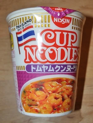 Nissin Instant Noodles, Tom Yam Kung Ramen, 1 Cup 75g, Spicy & Creamy, Japan