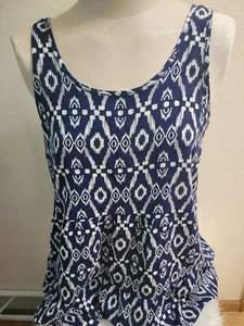 SIZE M CHARMING CHARLIE Blue & White Spaghetti Strap Blouse INVPV974 - Picture 1 of 3