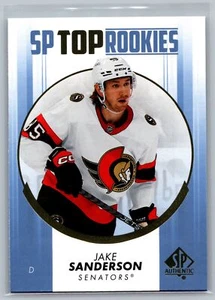 2022-23 SP Authentic #TR-50 Jake Sanderson SP Top Rookies Blue Ottawa Senators - Picture 1 of 2
