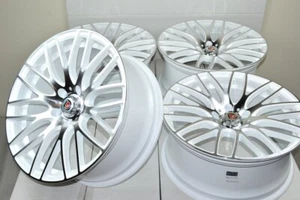 Set of 4 New 18x8 DDR  Zuki White/Polished 18" Rims Wheels 5x114.3 38mm Offset - Picture 1 of 3