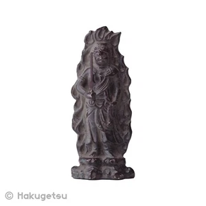 [Deep Discounted] 7cm Metal Statuette of Acalanātha, Old Brown Color, Vajrayana - Picture 1 of 1