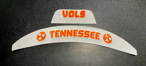 Tennessee Vols 3D Flex Bumper Set, for a Full Size Football Helmet Cover