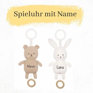 Personalised Music Box With Name / Teddy Bunny / Baby Gift With Music - Picture 1 of 5