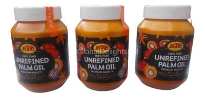 3 x KTC Unrefined Palm Oil 500 ml Edible Mainly used for Asian African Cooking - Image 1 of 3