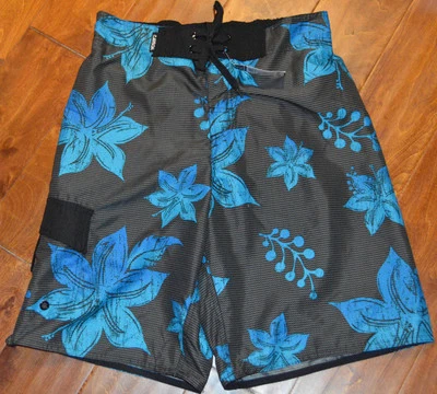 Men's Rue 21 Carbon Blue Floral Swim Shorts Trunks Sizes S, M, XL - Image 1 of 2