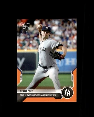 2021 Topps Now Orange Parallel #487 Gerrit Cole Yankees #3/5 - Image 1 of 2