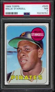 PSA 7 - 1969 Topps #545 Willie Stargell Pittsburgh Pirates HOF - Picture 1 of 5