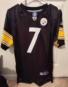 Pittsburgh Steelers Ben Roethlisberger XL Youth Reebok Black Football Jersey - Picture 1 of 3