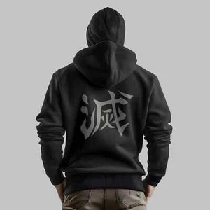 DEMON SLAYER CORP "DESTROY" BLACK HOODIE | UNISEX | PULLOVER| ANIME | MANGA - Picture 1 of 1