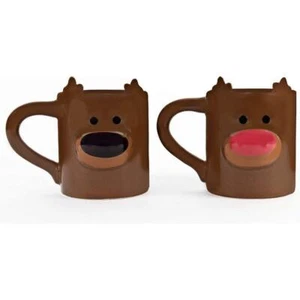Gift Republic Reindeer Christmas Heat Changing Nose Mug - Foto 1 di 2