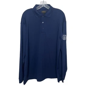 Monterey Club Long Sleeve Polo Shirt Mens Large Blue Golf Embroidered Glenmoor - Picture 1 of 9
