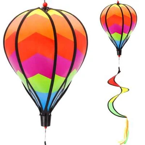 Rainbow Windsock Hot Air Balloon Wind Spinner Garden Outdoor Tent Festival Decor - Picture 1 of 12