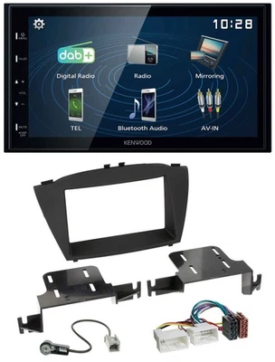 Kenwood 2DIN Bluetooth MP3 USB DAB Autoradio für Hyundai ix35 (ab 2013) - Bild 1 von 4