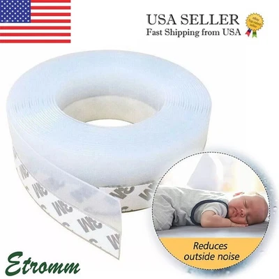 5M Silicone Draught Excluder Strip – Door & Window Weather Seal Insulation Tape - Image 1 of 4