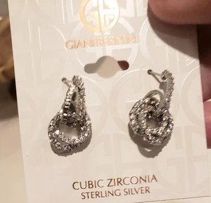Giani Bernini Zirkonia Ohrringe in Sterlingsilber - siehe Beschreibung - Bild 1 von 3