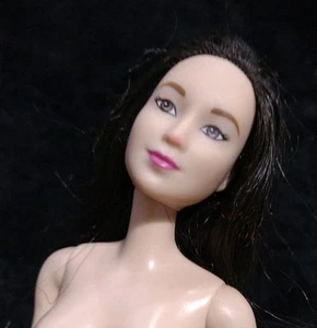 Kayla Mattel Fashionista Barbie Doll Black Hair Brown Eyes Nude GC OOAK - Picture 1 of 9
