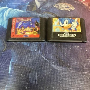 Sonic the Hedgehog und Aladdin Sega Genesis Classics Lot - Bild 1 von 3