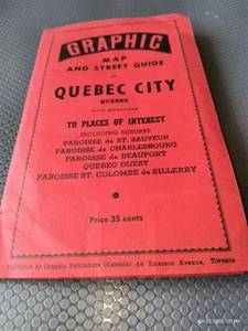 Graphic Map And Street Guide Of Quebec City - Picture 1 of 11