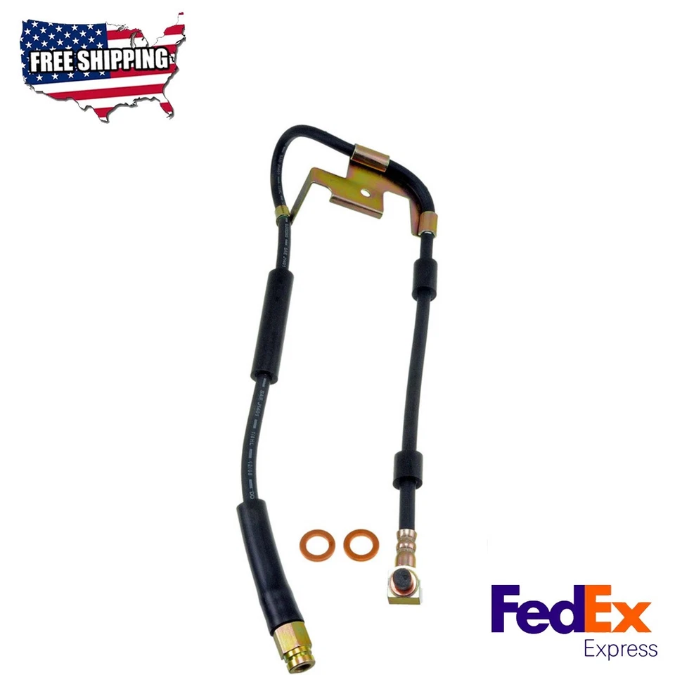 Línea de freno de metal y goma lado del conductor delantero para 94-99 Dodge Ram 1500 2500 Foto 1 de 3