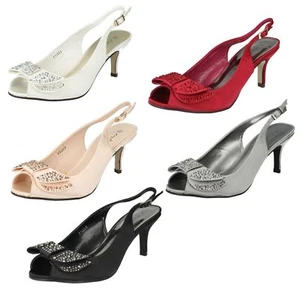 Ladies Anne Michelle satin court shoe F10253 - Picture 1 of 30