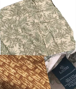 VINTAGE RALPH LAUREN KING Bettdecke wendbar tropisch Korbgeflecht 4 Stück - Bild 1 von 13