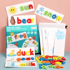 See and Spelling Learning Toy for Kids Ages 3-8, Wooden Preschool Educational - Picture 1 of 24