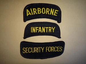 3 US Army Patches: AIRBORNE + INFANTRY + SECURITY FORCES - Picture 1 of 3