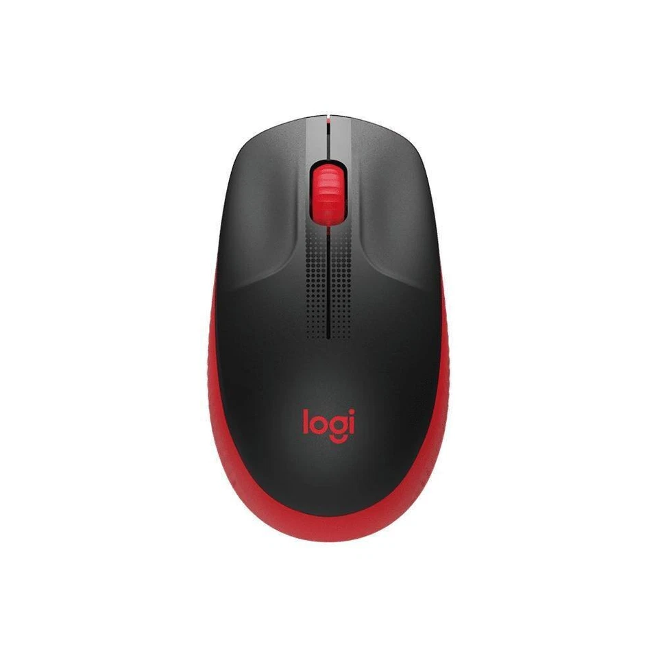 Logitech M190 Red wireless 1000 DPI Gaming Mouse - Image 1 of 4