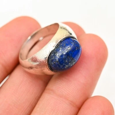Lapis Lazuli Men's Ring 925 Sterling Silver Handmade-Statement All Size BJ281 - Image 1 of 3