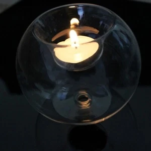 Classic Crystal Glass Ball Candle Holder Romantic Wedding Xmas Party Home Decor - Picture 1 of 6