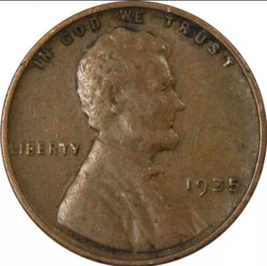 1935 Lincoln Wheat Cent / Penny  G/VG - Picture 1 of 3