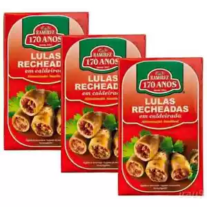 3 Cans Stuffed Squid Ragout Sauce - Wild Fish 120g 4.23oz each Ramirez Portugal - Picture 1 of 3