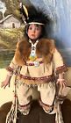 Unique Porcelain Handcrafted Doll Indian Boy “shay” By Donna Rubert, 26 In