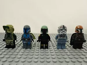 Lot Of 5 Lego Star Wars Minifig Mandalorian SW1079 SW1080 At-At Driver - Picture 1 of 4
