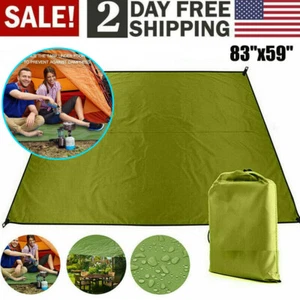 Waterproof Tent Tarp Hammock Shelter Rain Sun Shade Camping Beach Picnic Pad Mat - Picture 1 of 13
