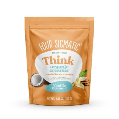 FOUR SIGMATIC Functional Coffee Creamer with Lion's Mane and Vanilla 4.23 Ounce Non-Dairy